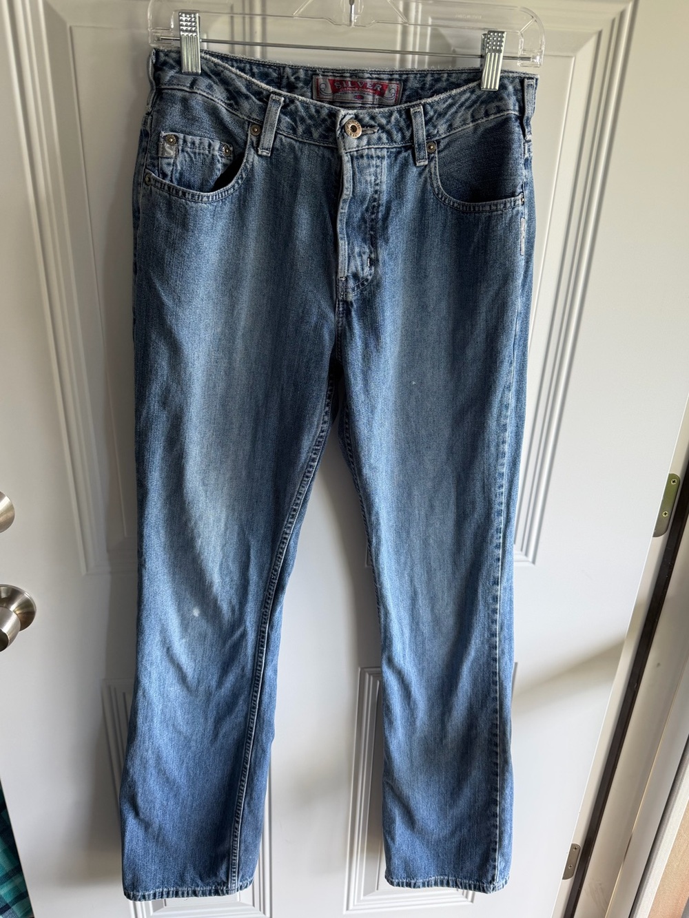 Y2K women’s silver jeans size 30x36